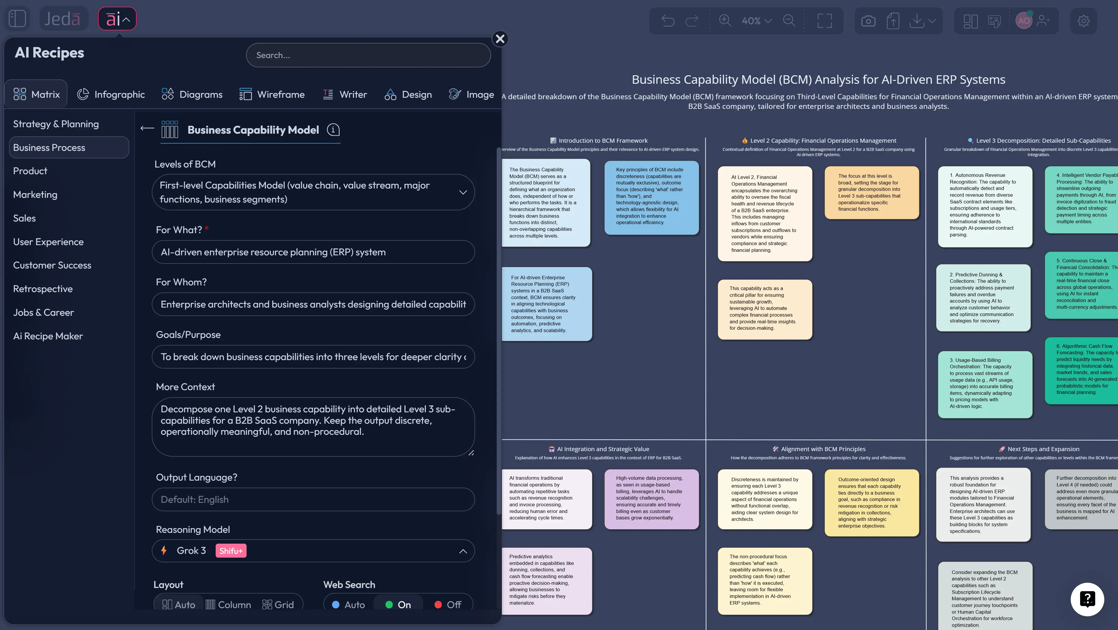 Third-level Business Capabilities Model with AI: Build a Level 3 Business Capability Map