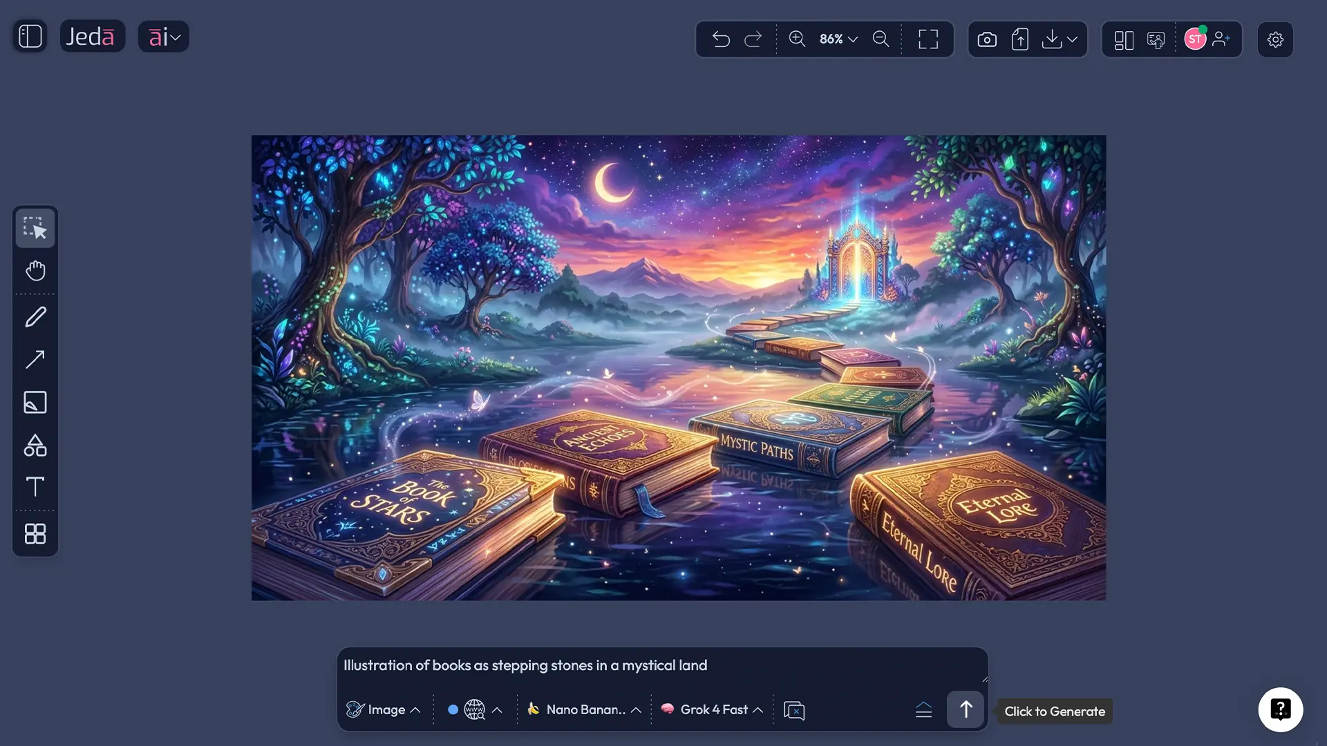 Prompt Bar for Chromatic Futuristic AI Art