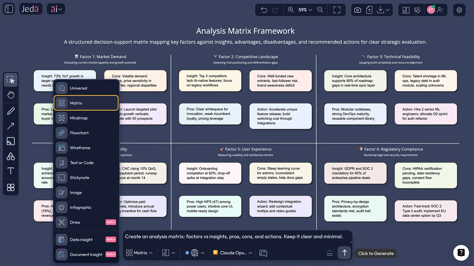 Jeda.ai patent workflow screenshot