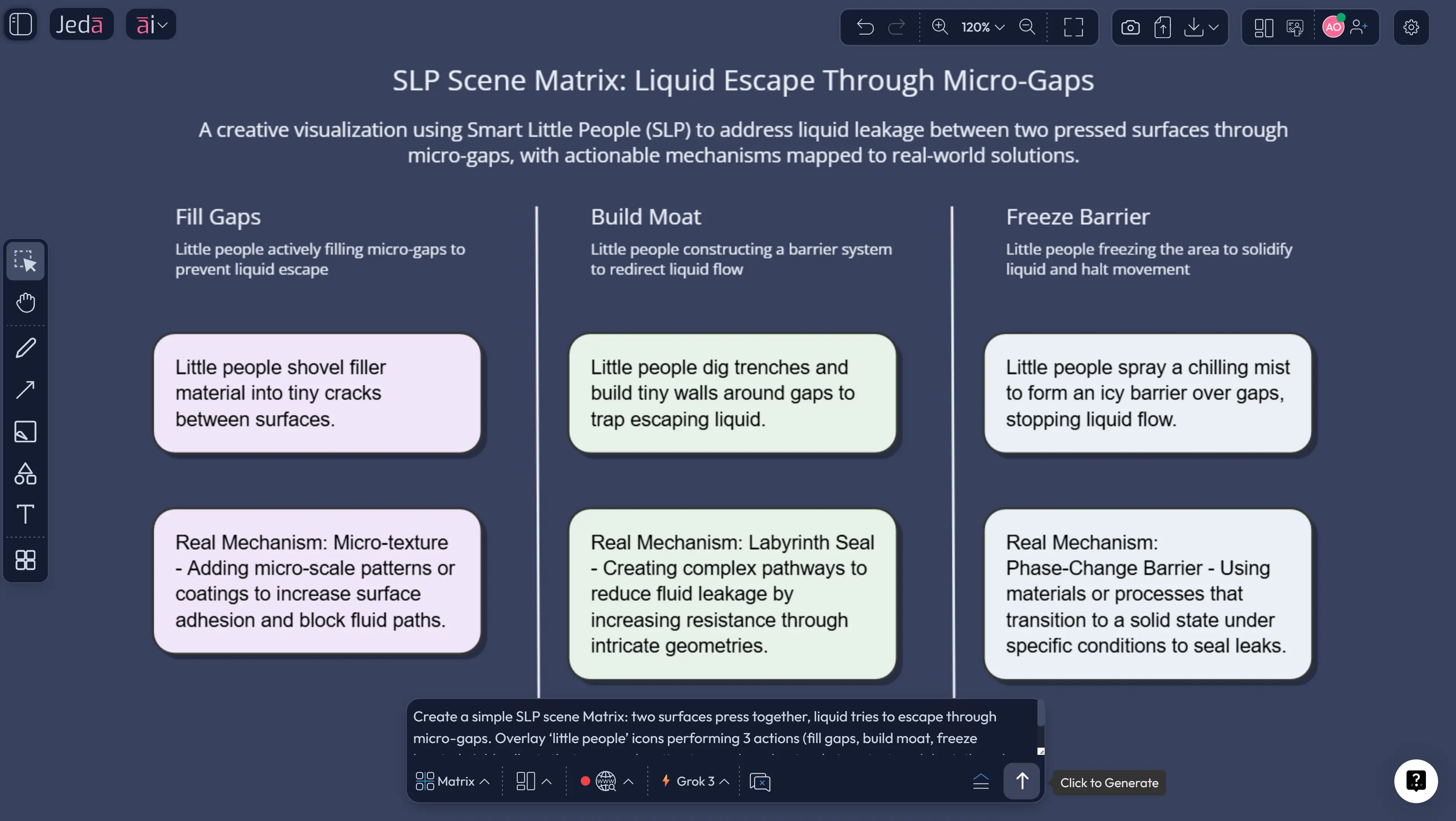 Example: liquid leakage at a seal interface