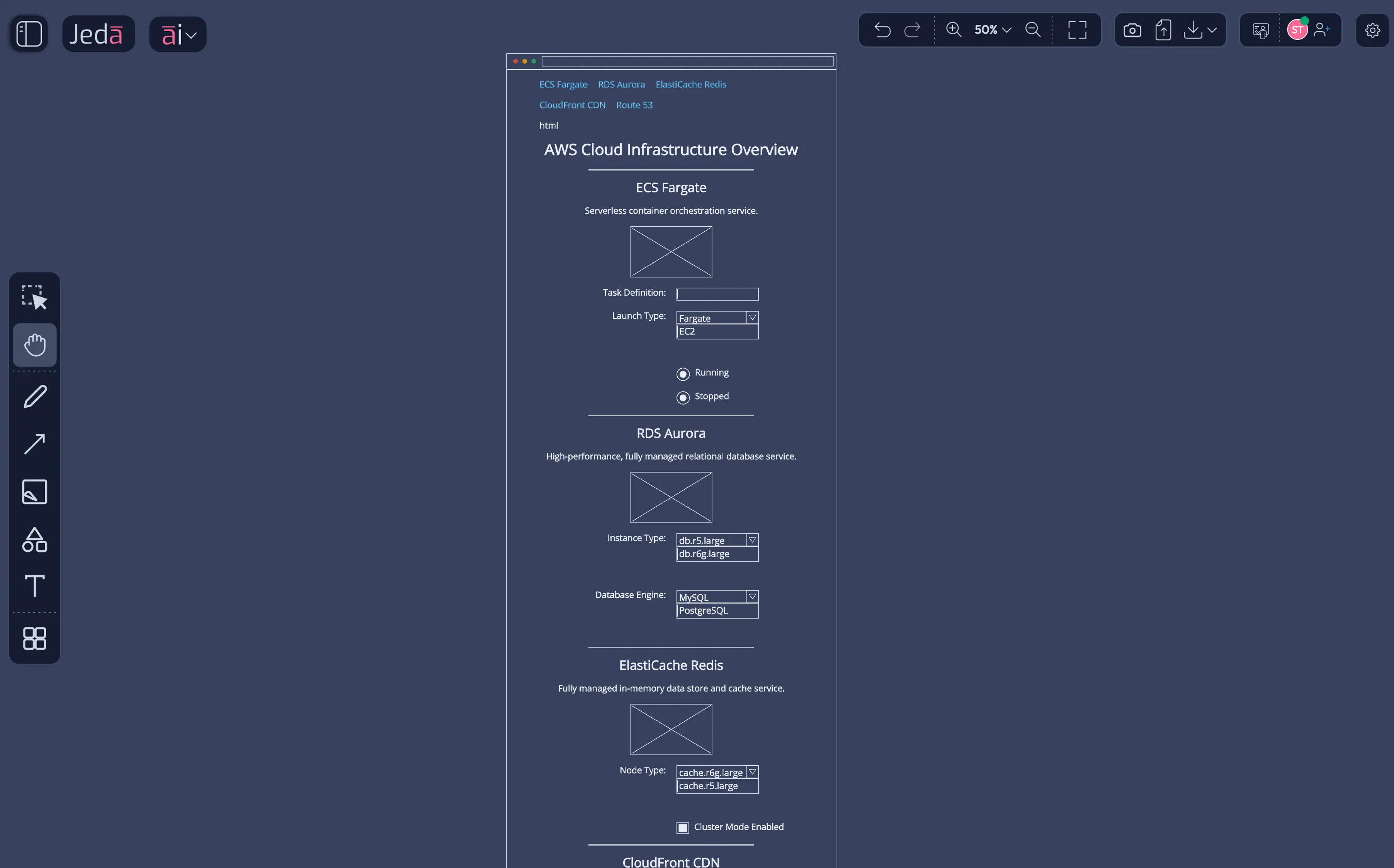 Visual thinking cloud maps with current service specs — no icon library hunting required.