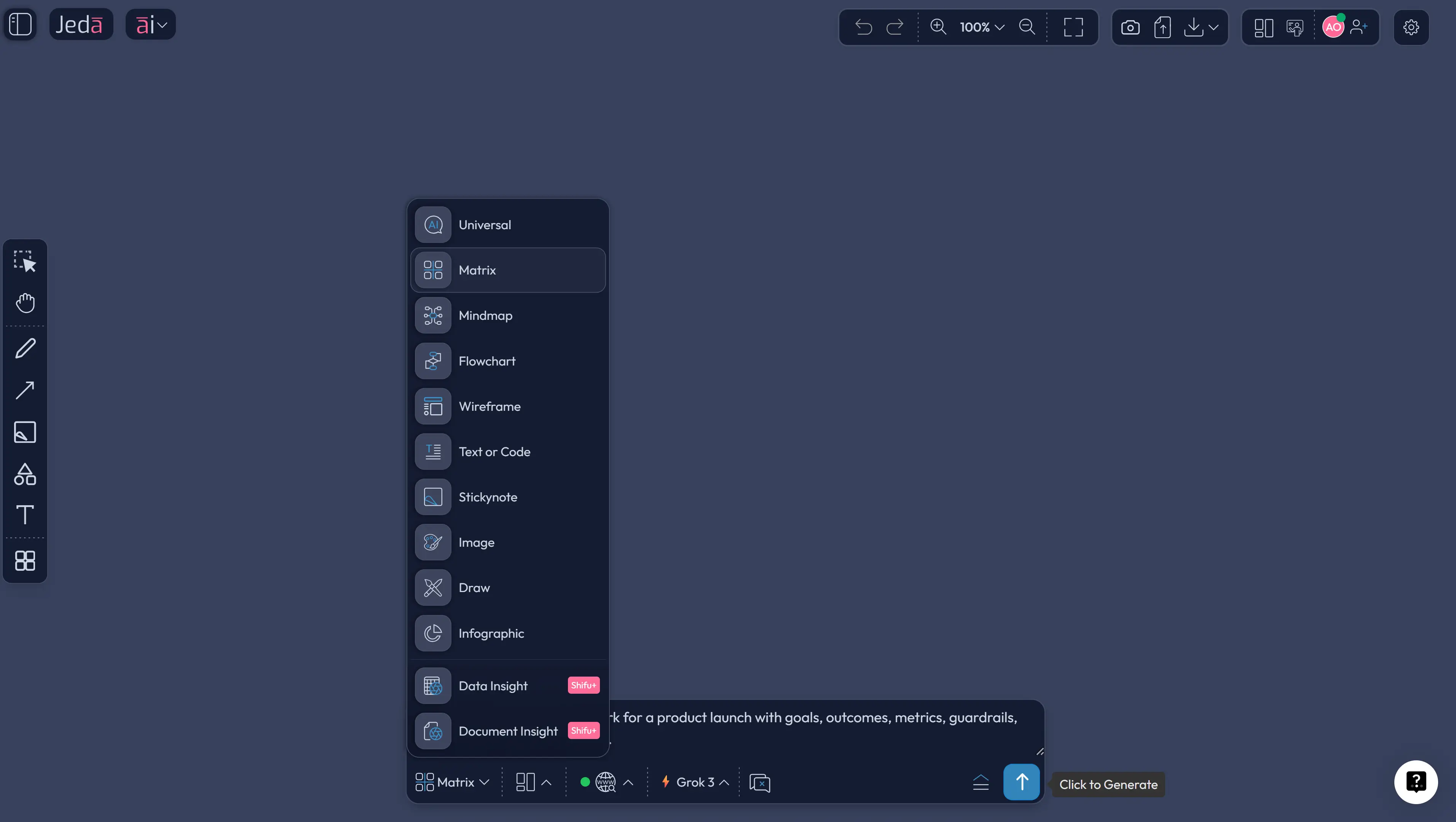 AI Workspace evaluation framework board sections