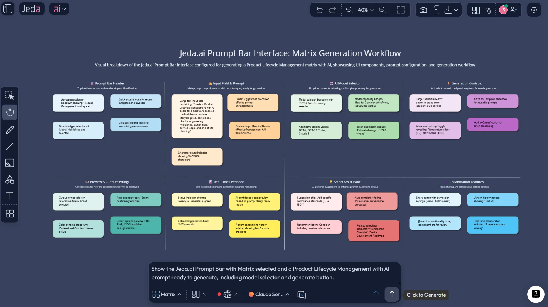 Prompt Bar creating Product Lifecycle Management with AI