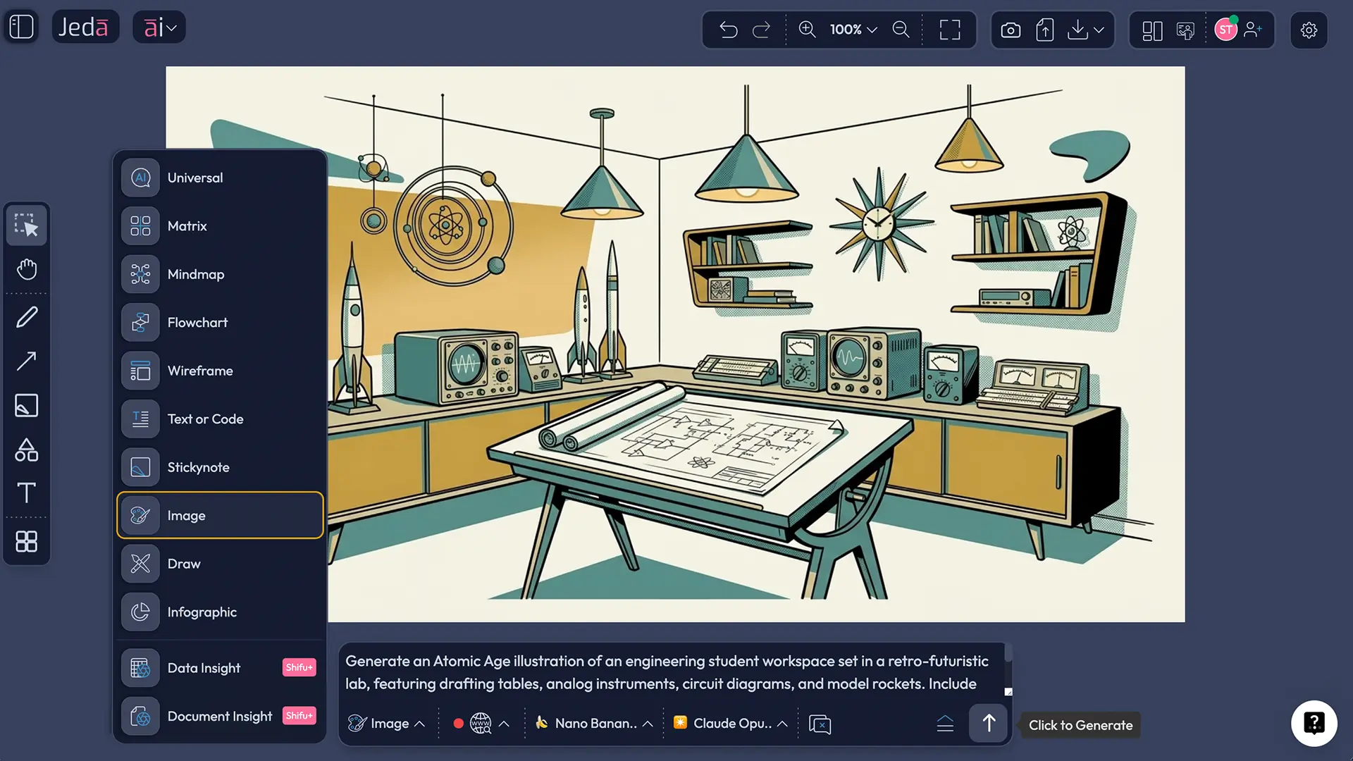 Prompt Bar image command for Atomic Age art