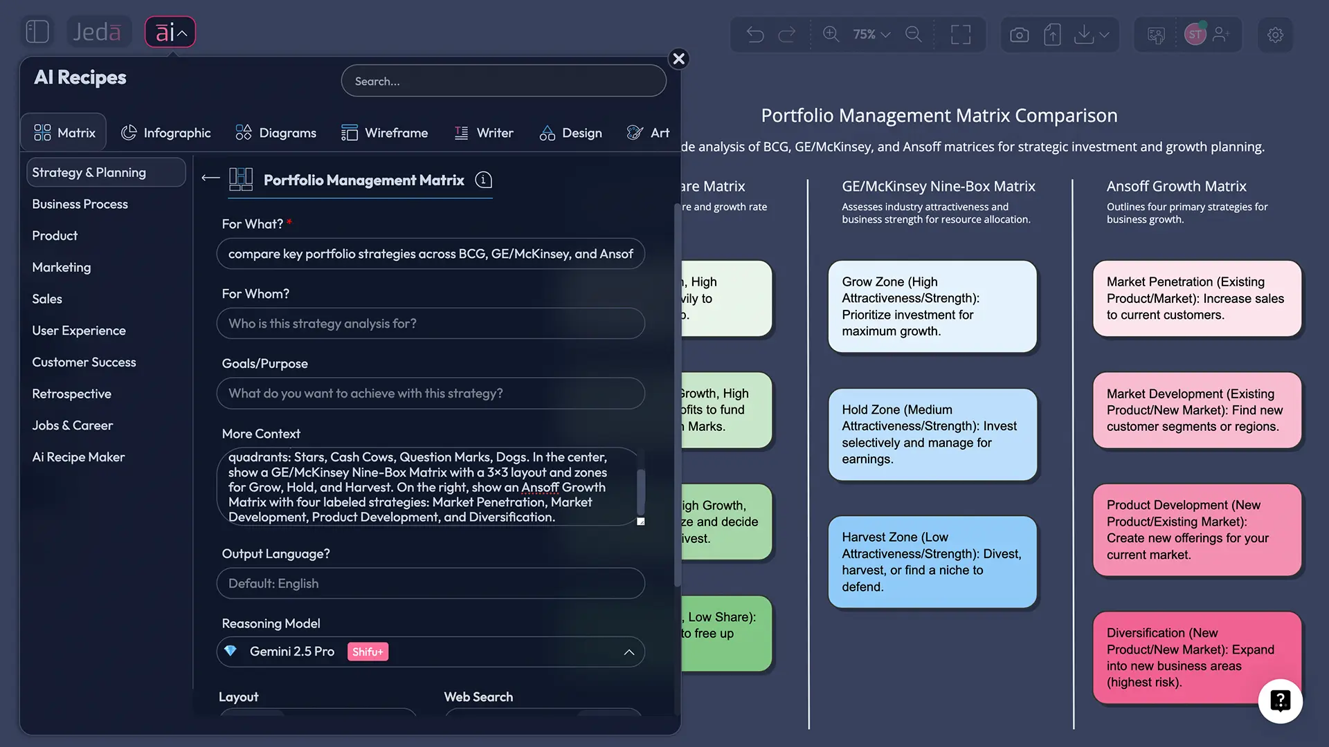 AI Portfolio Management Matrix: Master Strategic Planning with Jeda.ai