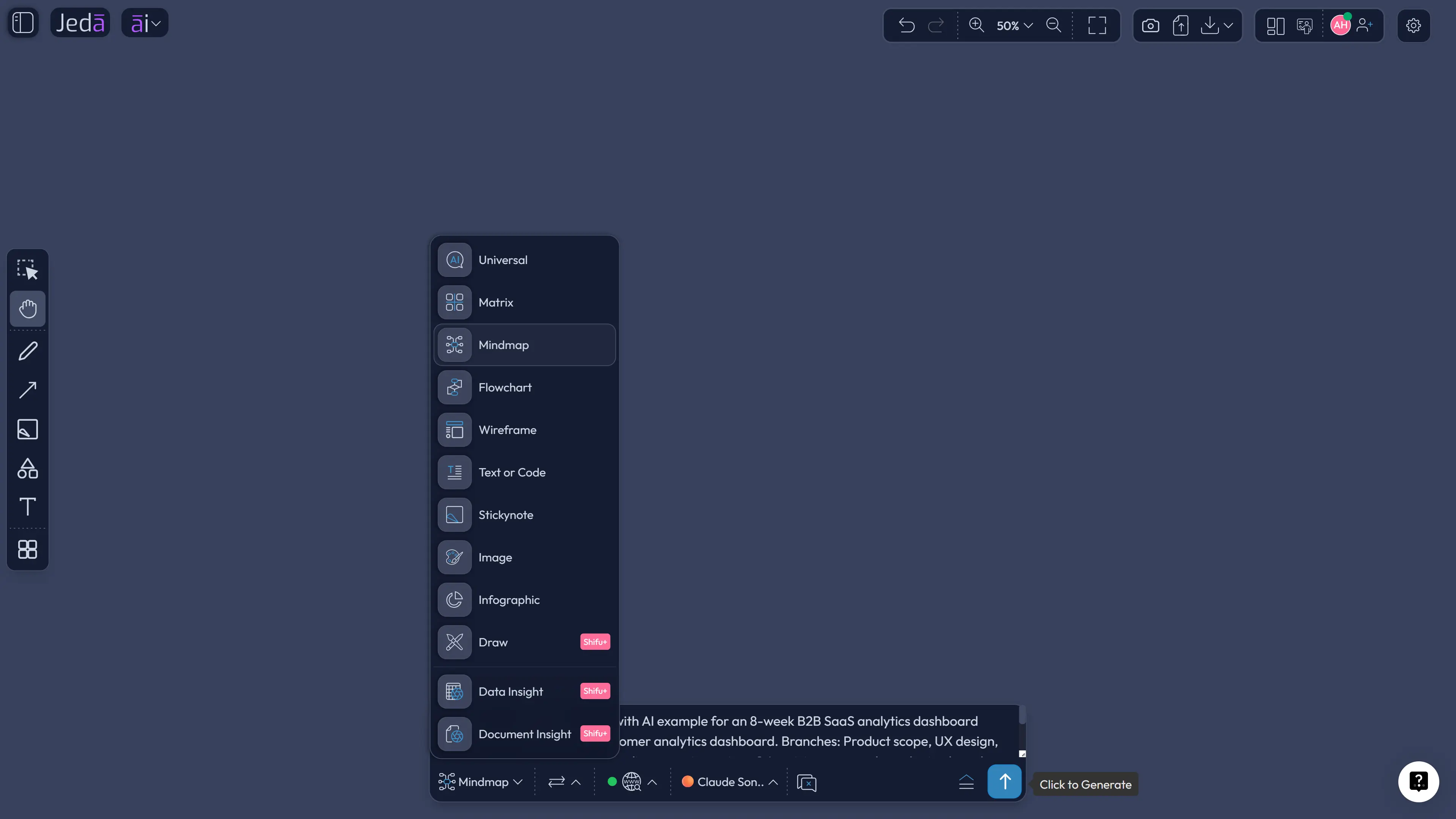 Dependency Tree with AI Prompt Bar setup