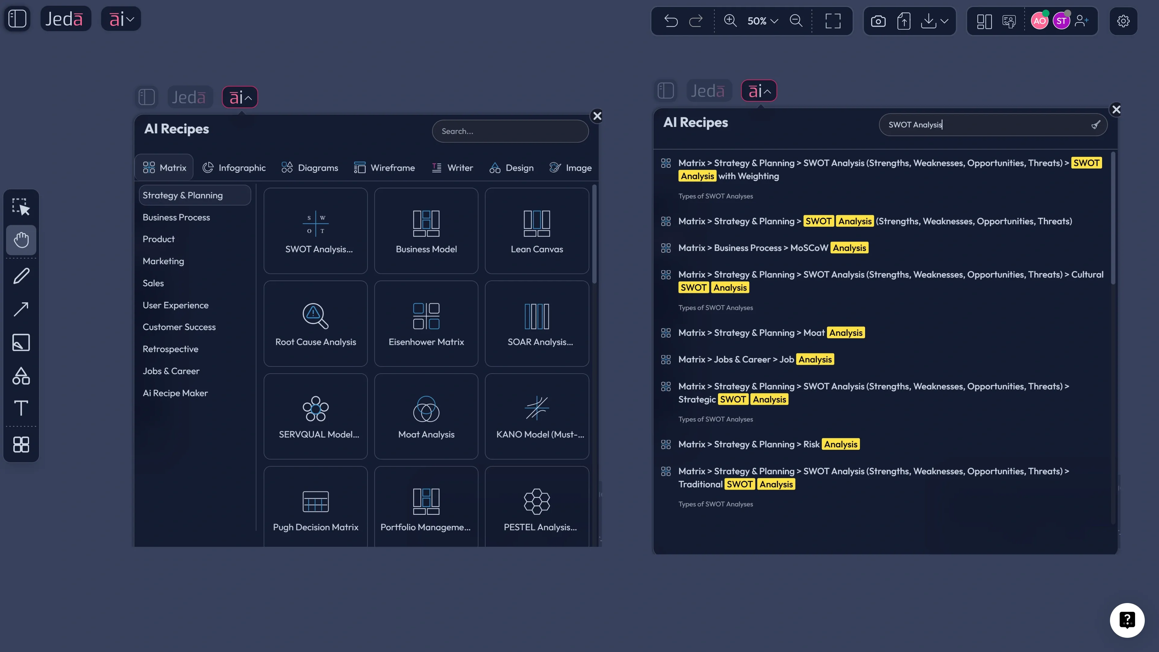 AI tools for MBA students in Jeda.ai recipes