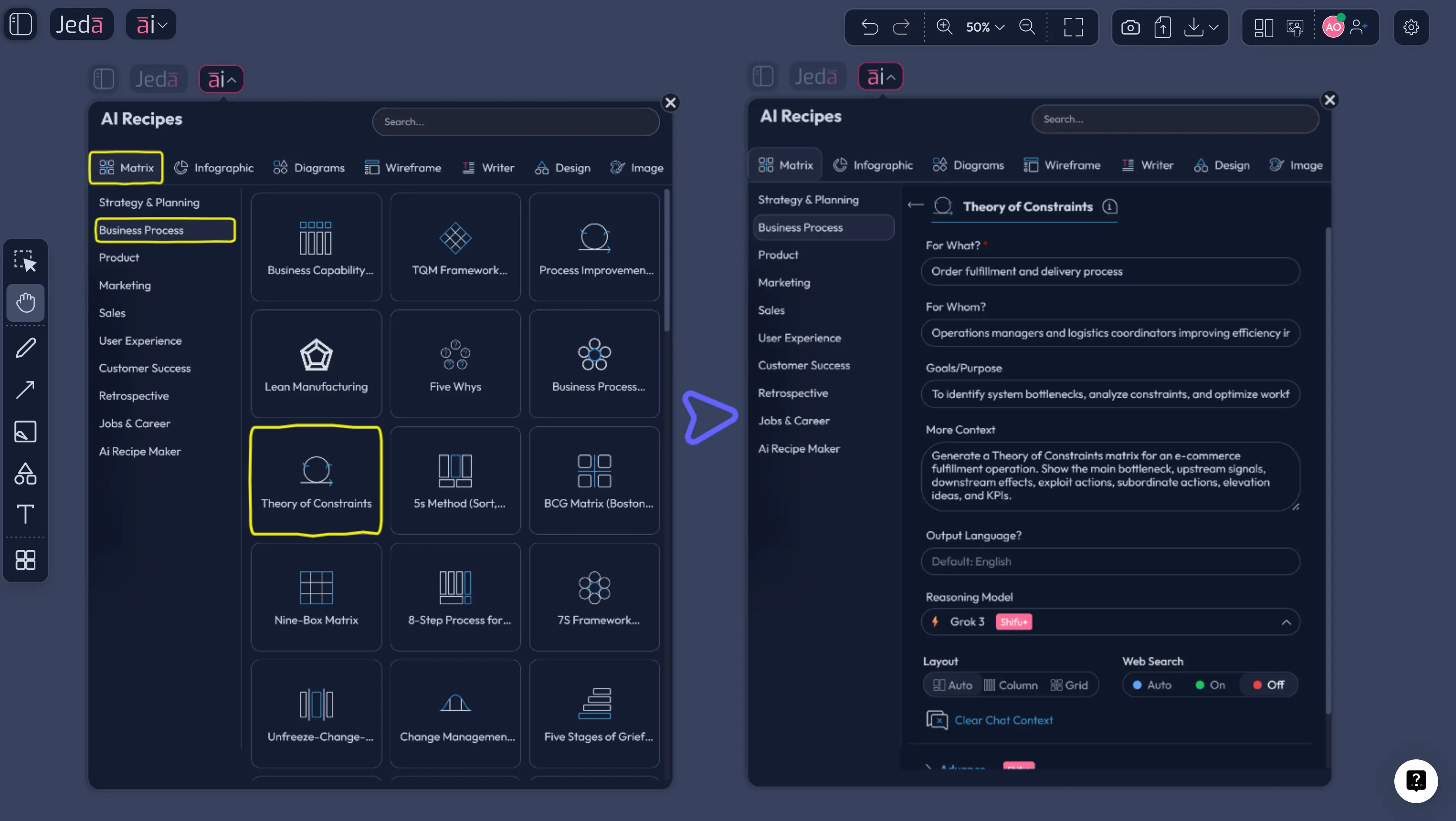 Theory of Constraints recipe in Jeda.ai