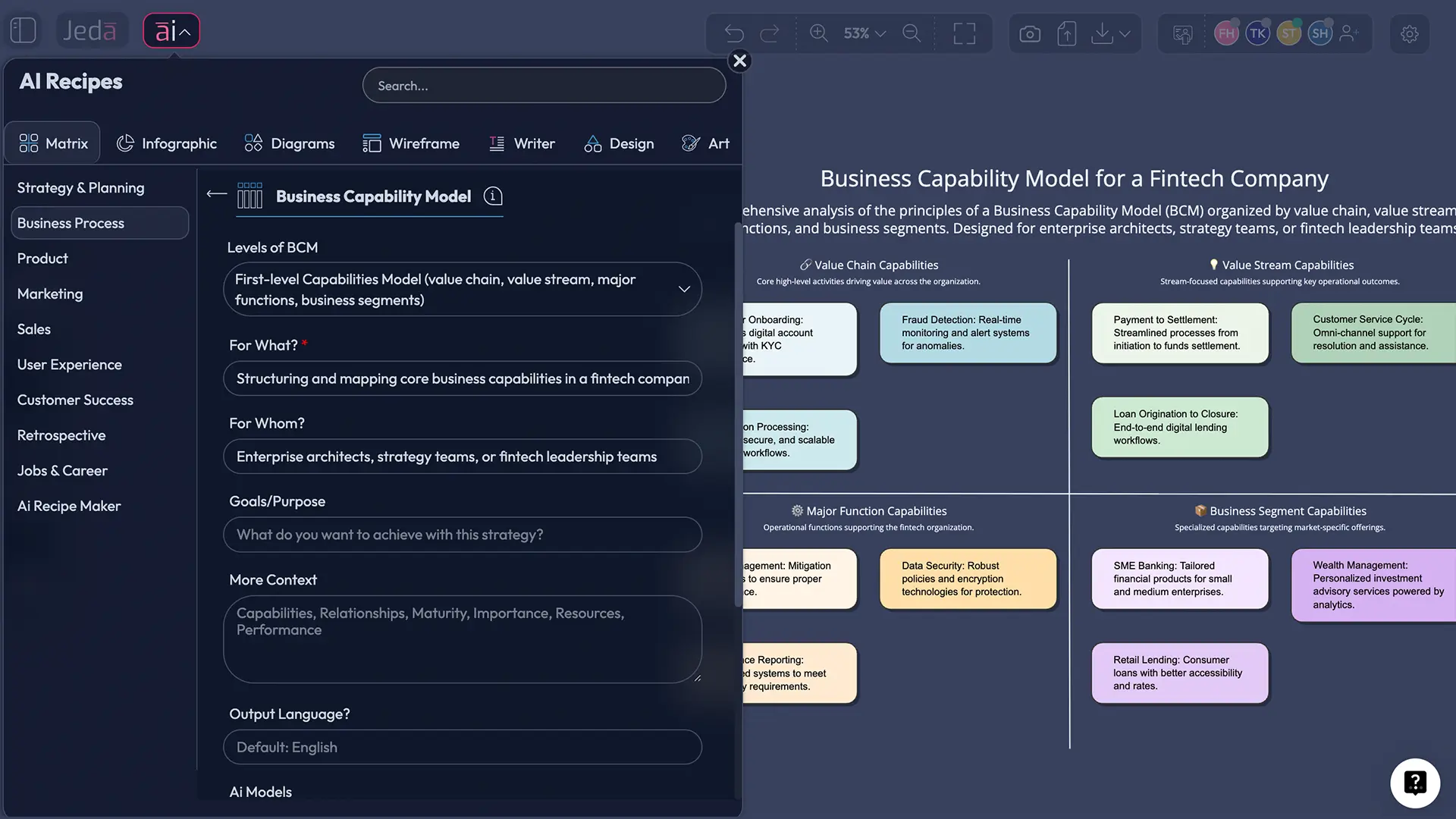  Business Capability Model with AI: Build a Smarter Capability Map in Jeda.ai
