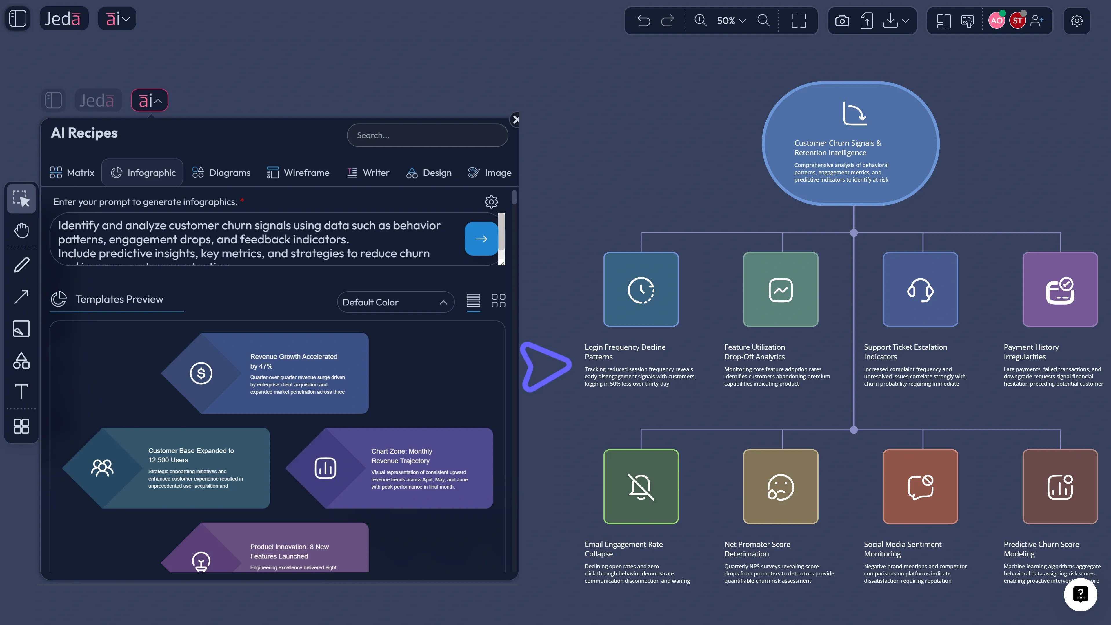 AI Infographic Generator recipe in Jeda.ai