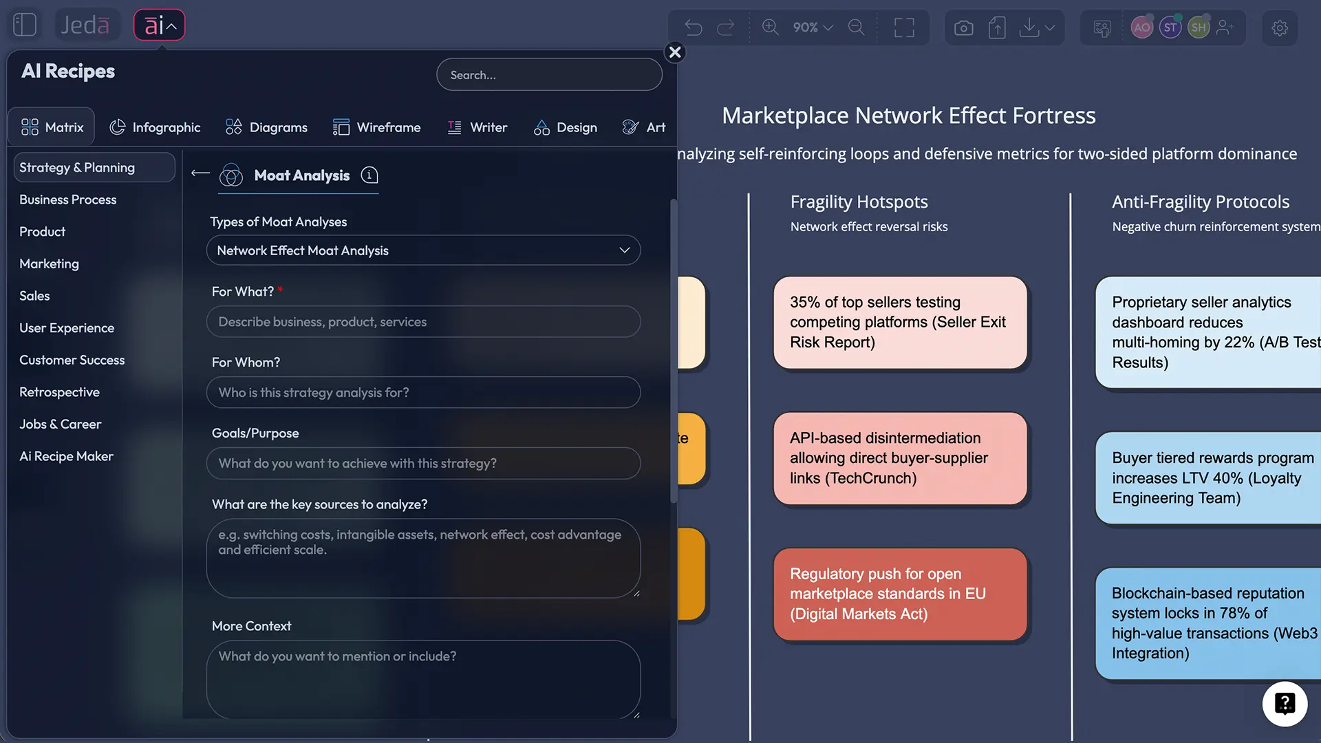  Network Effect Moat Analysis with AI