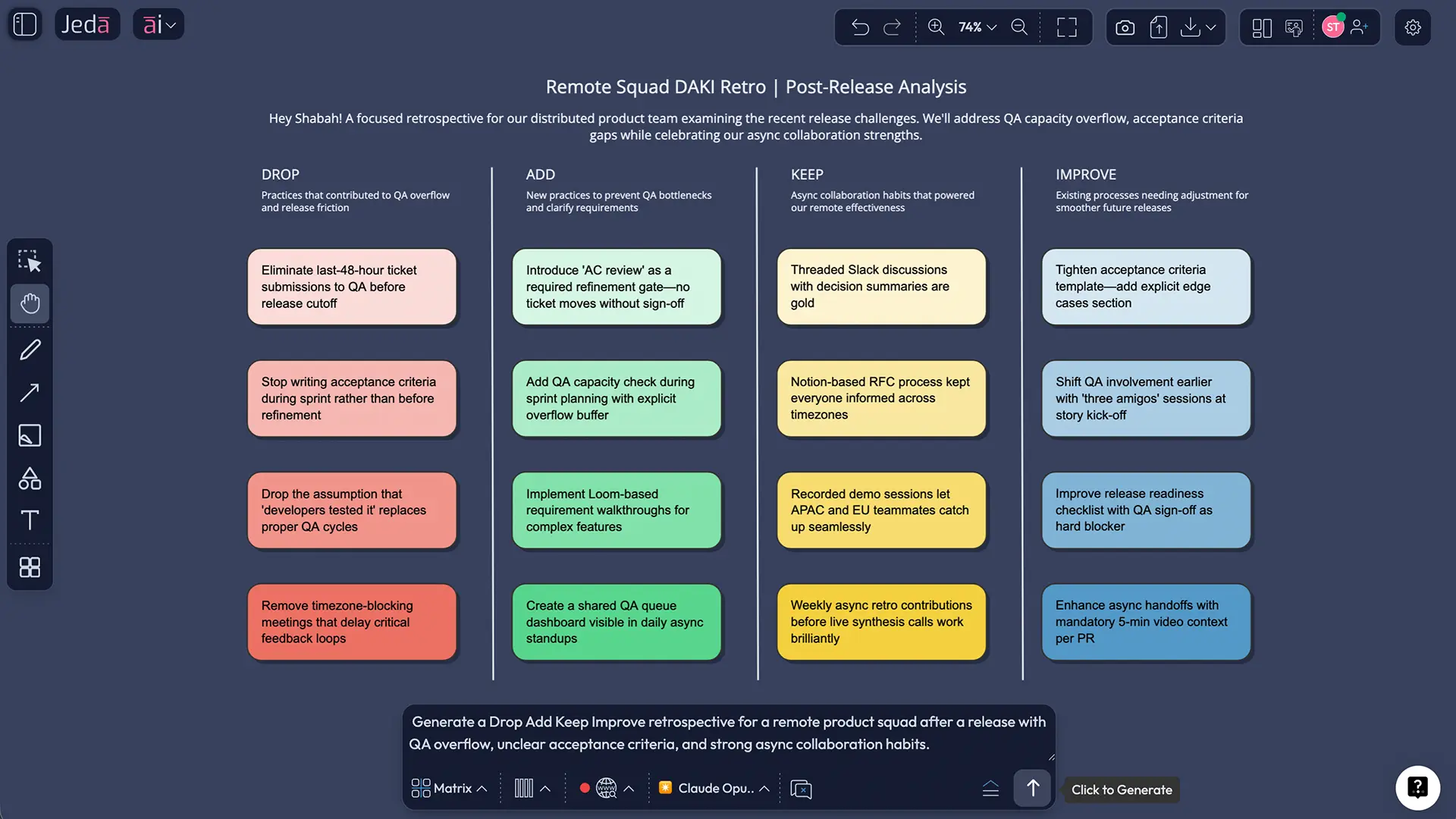 Jeda.ai AI Menu DAKI matrix recipe