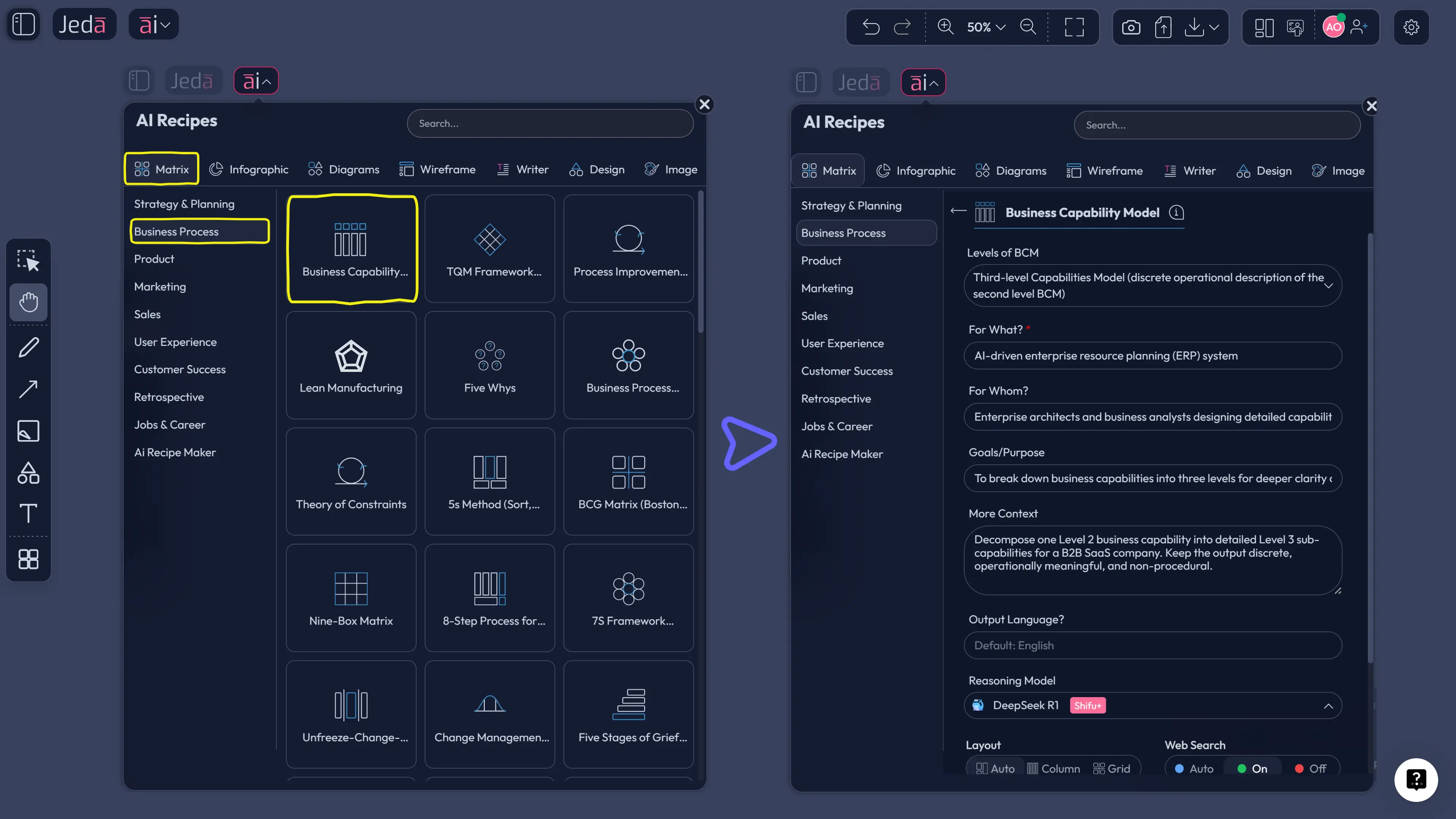 matrix recipe for level 3 capabilities