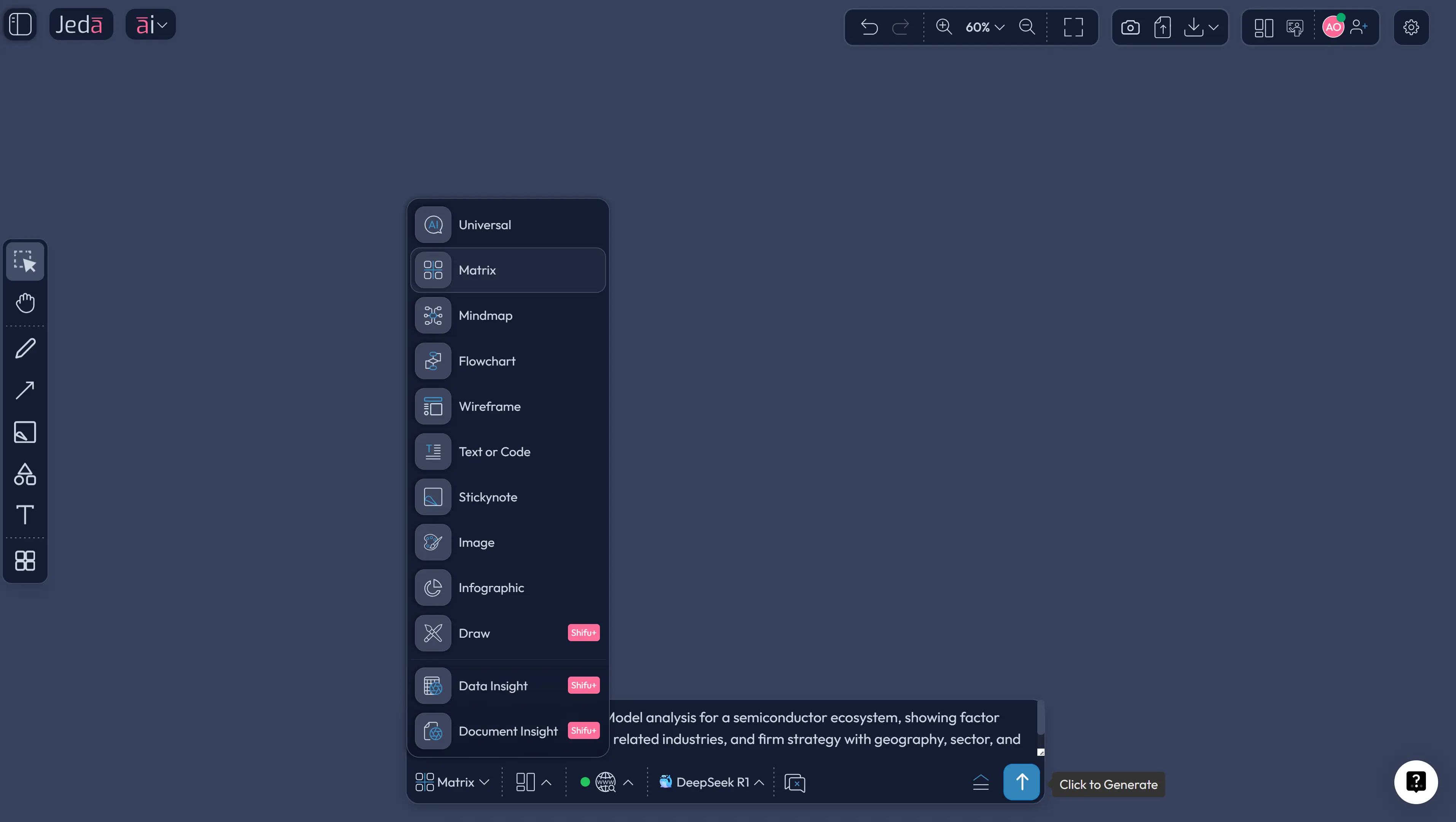 Prompt Bar for Porter's Diamond Model with AI